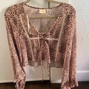 Leopard flowy Top